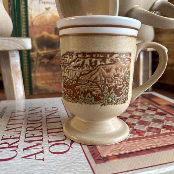 Rustic Grand Canyon embossed mug set of 2 - Picture 13 of 16